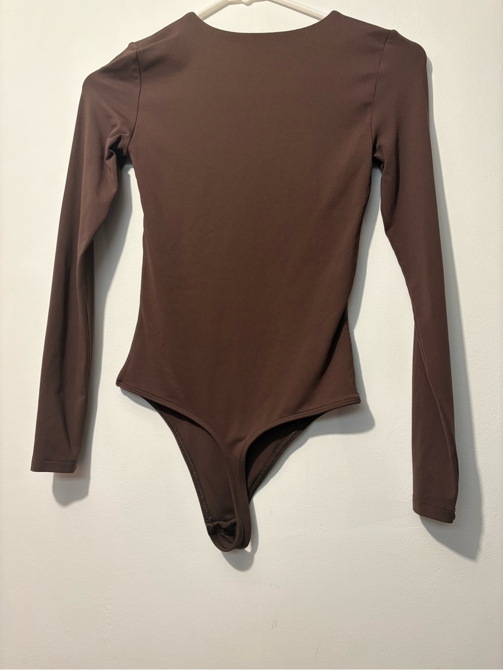 Babaton Brown Long Sleeve One-Piece Bodysuit